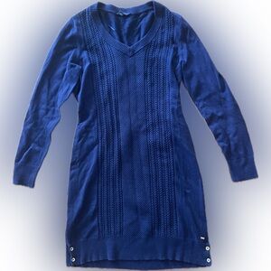 Tommy Hilfiger Navy V-Neck Dress